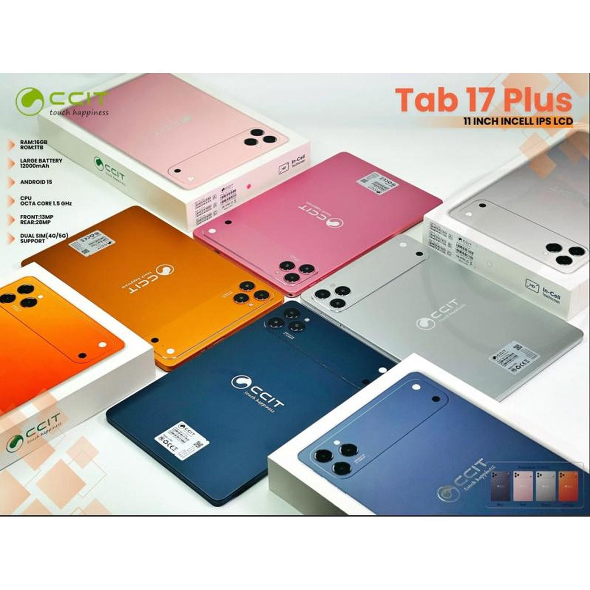 Tablet Ccit 17 PLUS rosado android 15 16gb+1tb Imagen secundaria del producto