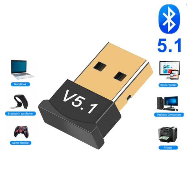 Transmisor y Receptor Bluetooth USB Tipo a B15A - Negro