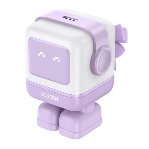 Cargador Ugreen CD359 30W Robot Nexode Pd Gan USB-C Carga Rapida 25036 - Morado