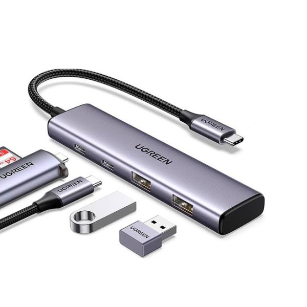 Hub USB Tipo a CM473 15395 Ugreen - Gris