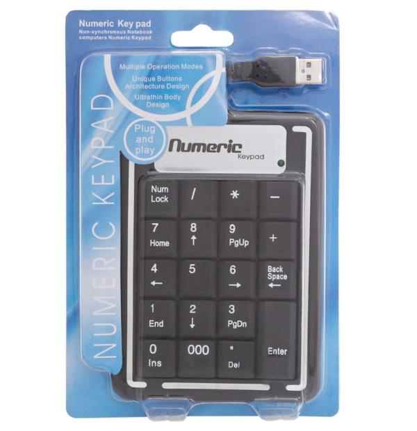 Teclado Numerico Inalambrico K01 - Negro