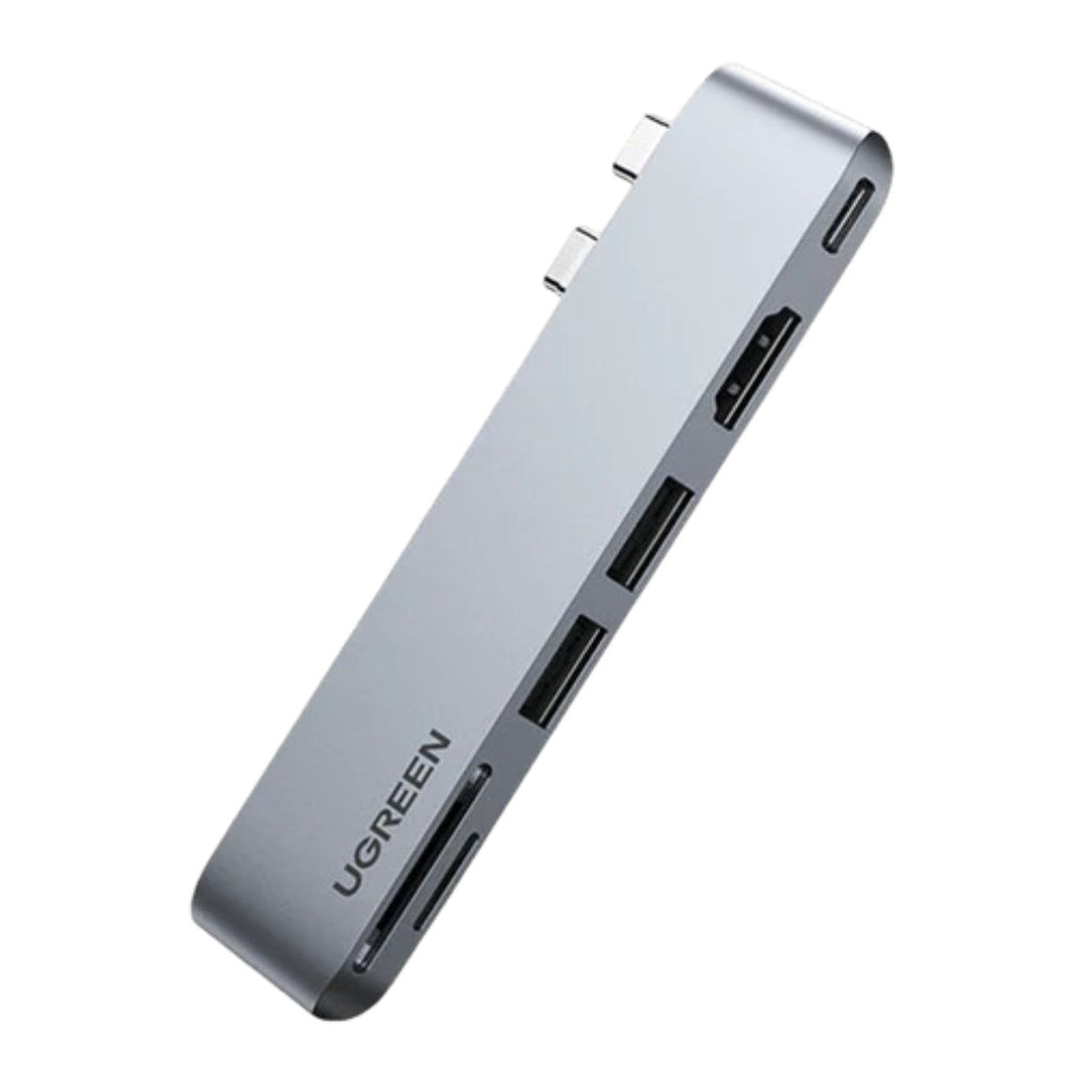 Hub Ugreen CM380 Multifuncional USB-C 2 Puertos USB 3.0 1 Puerto HDMI Rto para Tarjetas Sd/tf para Macbook Air/pro 80856 - Plateado