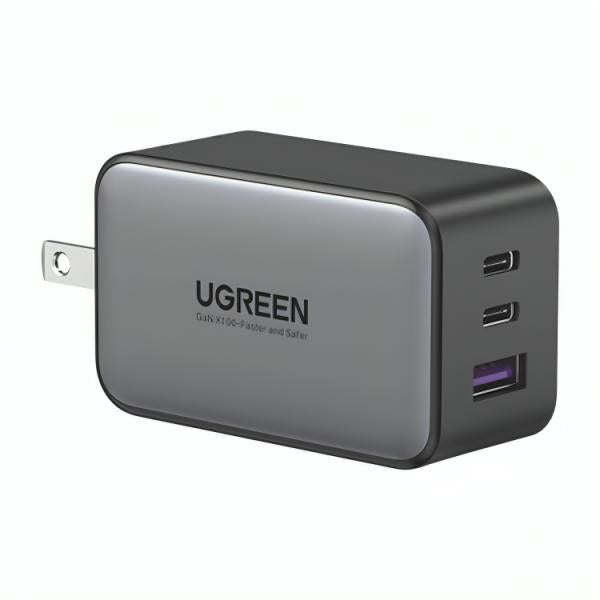 Cargador de Pared Ugreen CD244 2 Puertos USB-C y 1 Puerto USB-A Carga Rapida Total de 65W 10334 - Gris/negro Imagen principal del producto