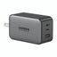 Cargador de pared UGREEN CD244 2 puertos USB-C y 1 puerto usb-a carga rapida total de 65W 10334 gris negro