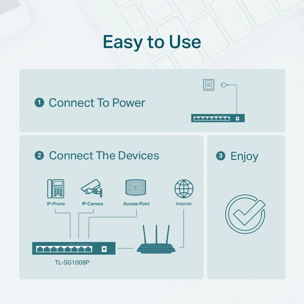 SWITCH TP-LINK 8 PORTS 10/100/1000 4 POE