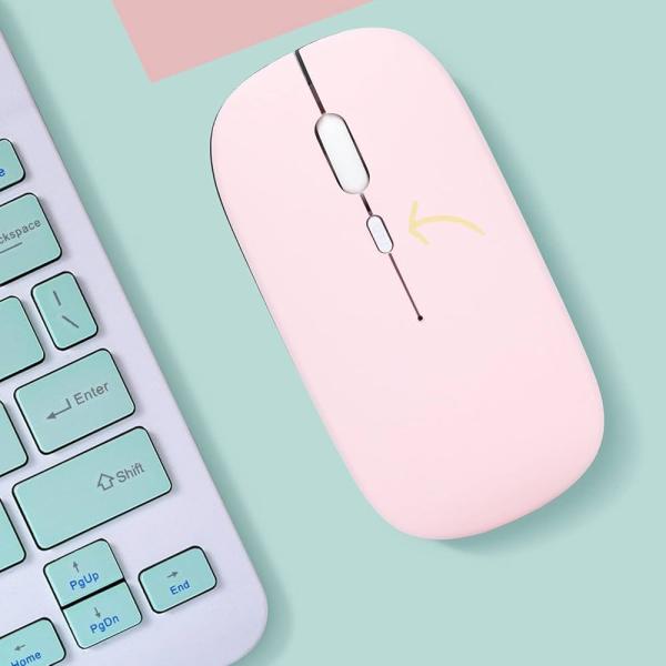 Mouse Inalambrico M02 - Rosado