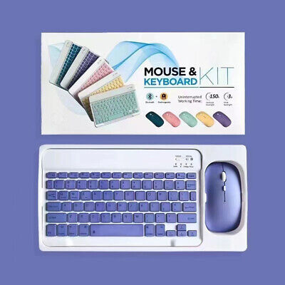 Set Teclado y Mouse Inalambrico 10" Morado
