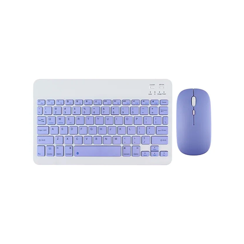 Set Teclado Mouse Inalambrico 10" - Morado