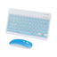 Set Teclado y Mouse Inalambrico 10" Celeste