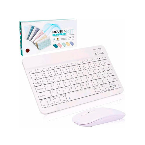 Set Teclado Mouse Inalambrico 10" - Blanco