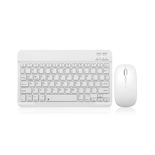 Set Teclado Mouse Inalambrico 10" - Blanco