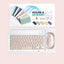 Set Teclado y Mouse Inalambrico 10" Rosado