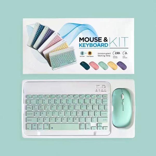 Set Teclado Mouse Inalambrico 10" - Verde