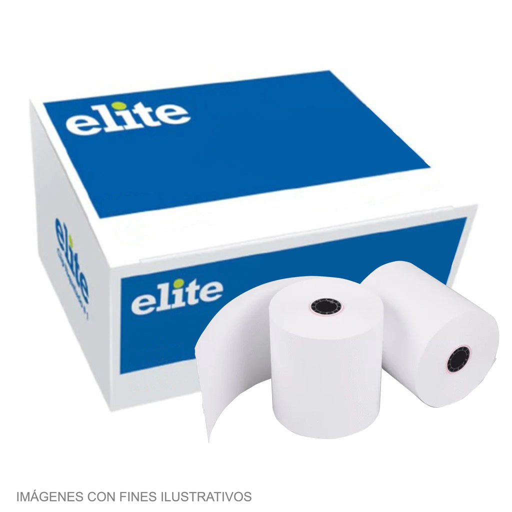 Elite Caja Rollo Papel Bond 3'' x 70mm 50 Unidades B7670DF