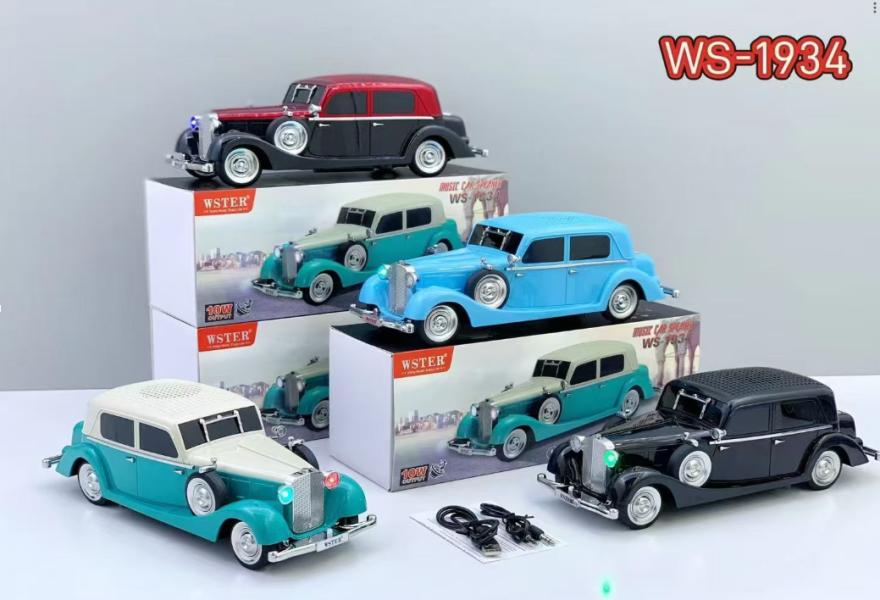 Parlante Diseño Autos WS-1934 Verde Sonido HD Bluetooth