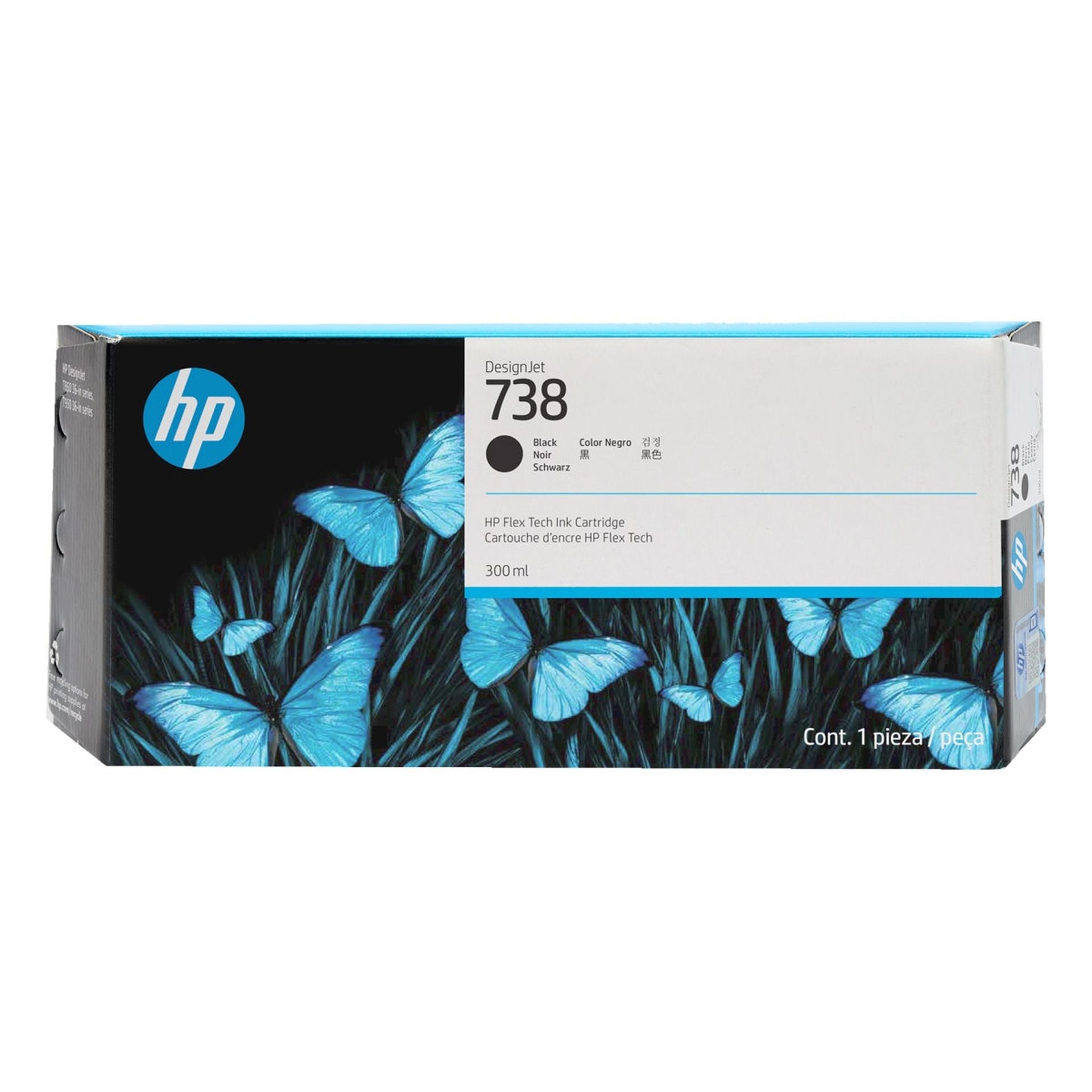 Cartucho HP 738 negro 300 ml 498n8a Imagen secundaria del producto