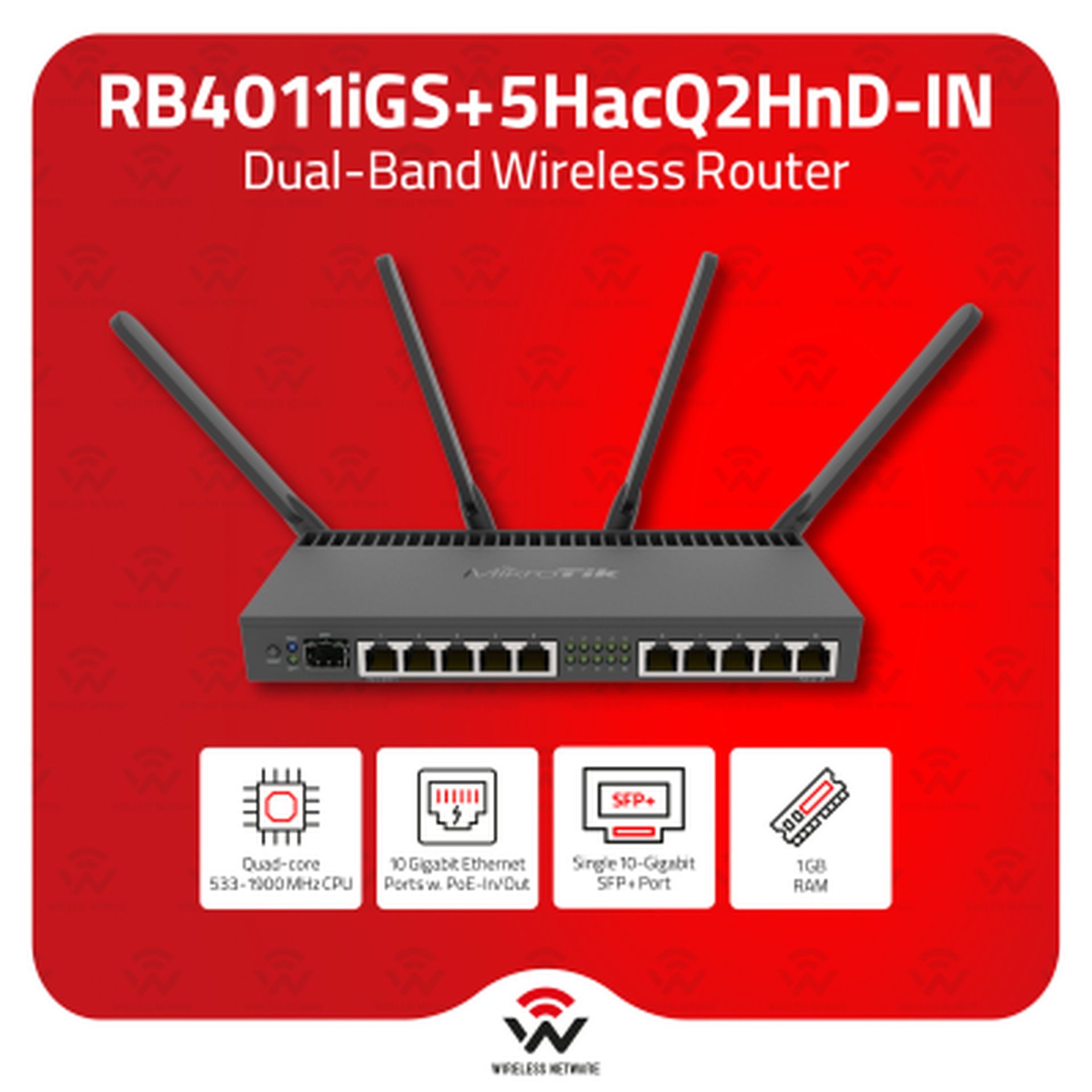 Router Mikrotik wireless desktop 4-CORES-1GB Imagen secundaria del producto