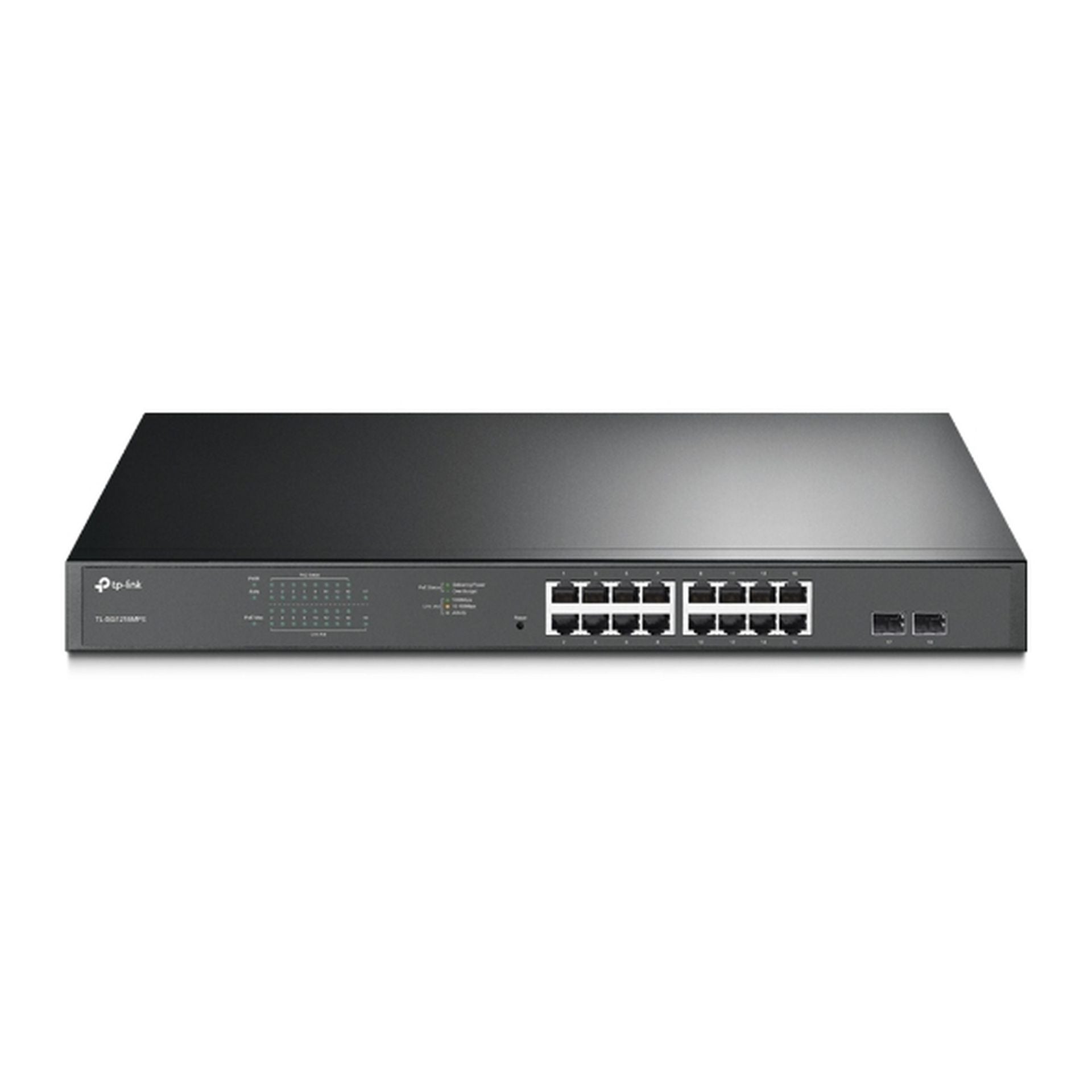Switch TP Link TL-SG1218MPE 16 puertos gigabit poe+ + 2 puertos sfp easy smart managed administrable negro Imagen secundaria del producto