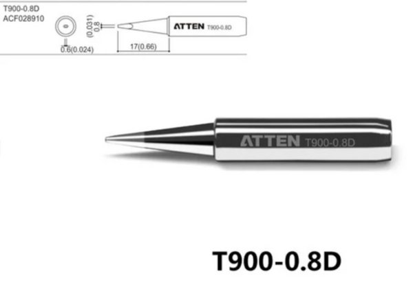 Punta para Cautin ST-2065 T900 Atten - 0.8d