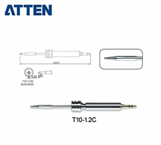 Punta para Cautin Gt-2010+ T10 Atten - 2C