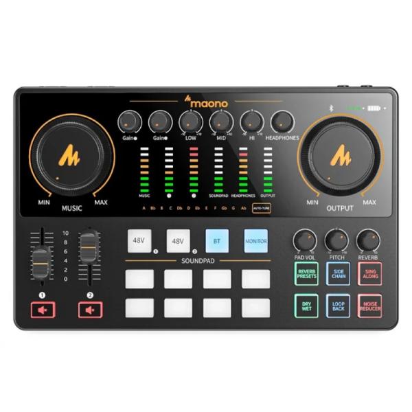 Interfaz de Audio Maono E2 GEN2 Inalambrico Bluetooth Aux in - Negro