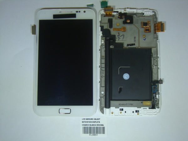 LCD Pantalla Samsung Galaxy Note 1 N7000 Completa - Blanca con Marco