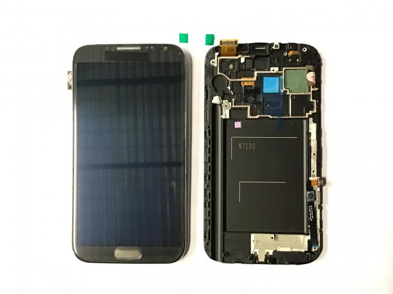 LCD Pantalla Samsung Galaxy Note 2 II N7100 Completa - Gris con Marco