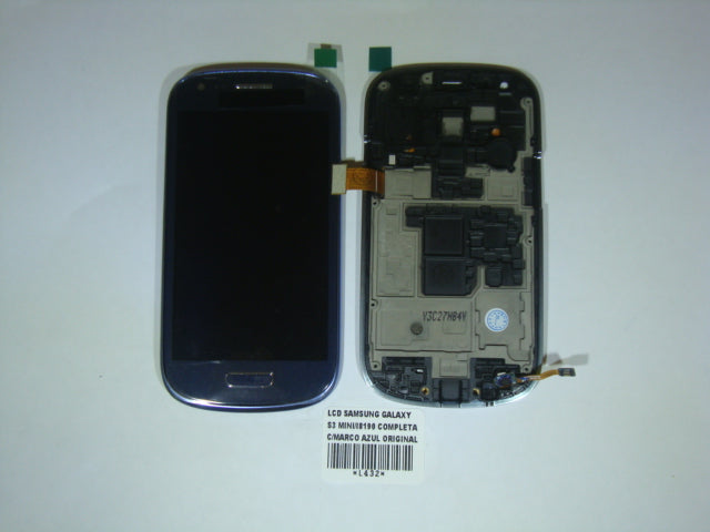 LCD Pantalla Samsung Galaxy S3 Mini I8190 Completa Original - Azul con Marco