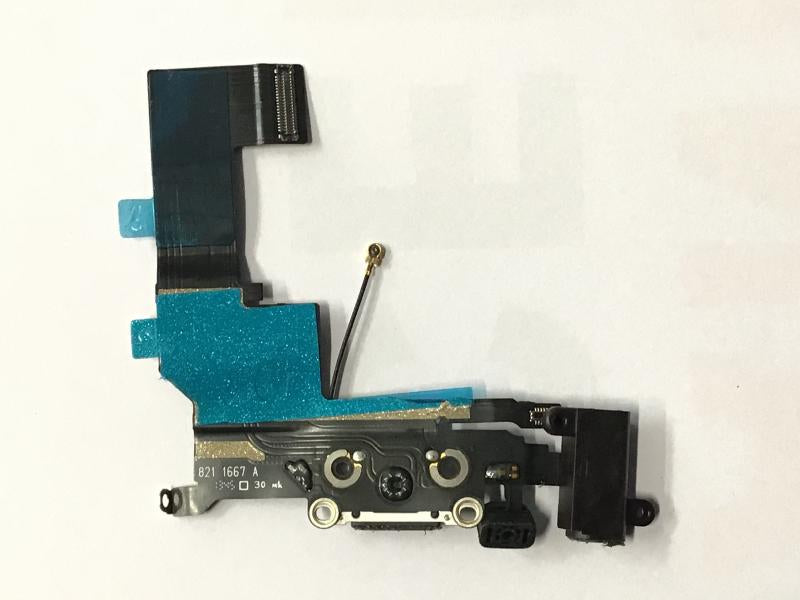 Flex Rack de Carga Iphone 5GS 5S C Microfono Jack Audio - Negro