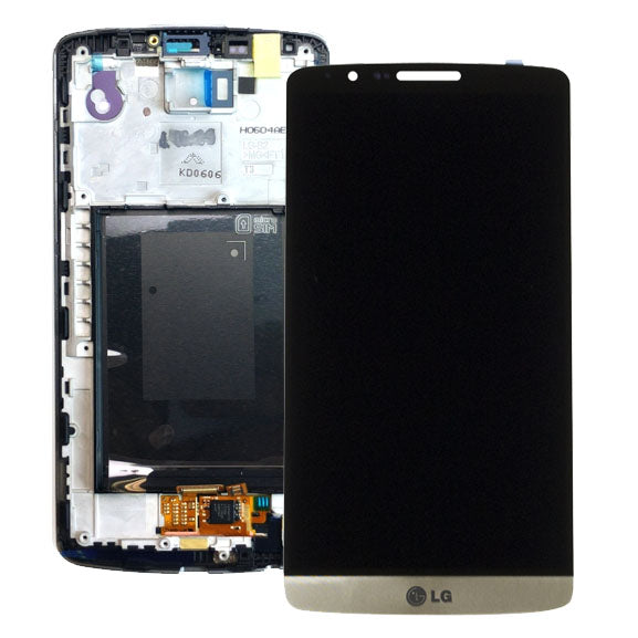 LCD Pantalla LG G3 D850 D851 Completa - Negra/dorado con Marco