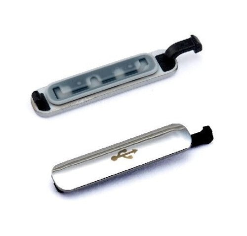 Tapa Rack Carga Samsung Galaxy S5 G900 - Plateada