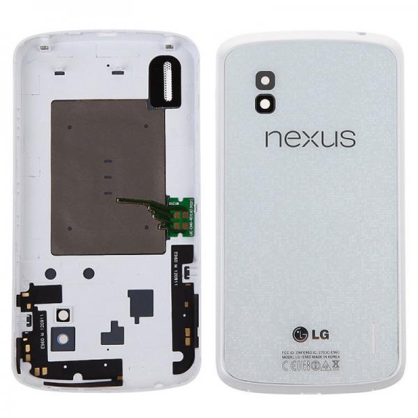 Tapa LG Nexus 4 E960 E950 - Blanca Sin Marco