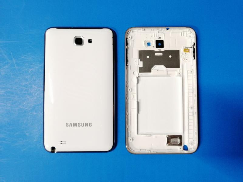 Tapa Samsung Galaxy Note 1 N7000 I9220 - Blanca con Marco