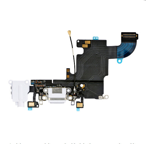 Flex Rack de Carga Jack Audio Microfono Iphone 6S 4.7 A1688 A1687 - Blanco