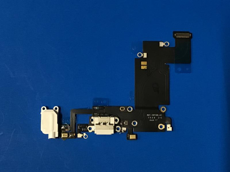 Flex Rack de Carga Jack Audio Microfono Iphone 6S Plus 5.5 A1633 A1634 - Blanco