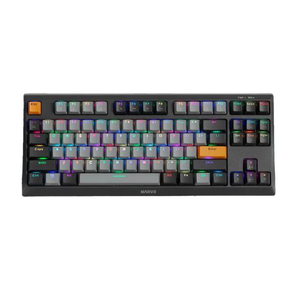 TECLADO MARVO LINEA PRO GAMING KG980B NEGRO GRIS