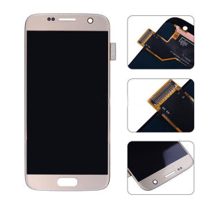LCD Pantalla Samsung Galaxy S7 G930 G930FD G930w8 G930F Completa Original - Dorada Sin Marco
