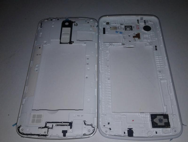 Flex Boton Encendido Lente Camara Timbre LG K10 Blanco - Blanco con Marco