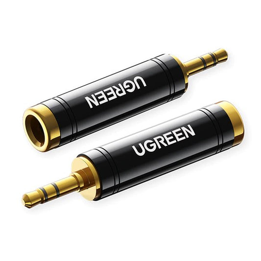ADAPTADOR 3.5MM MACHO A 6.35MM HEMBRA AV168 60711 UGREEN NEGRO