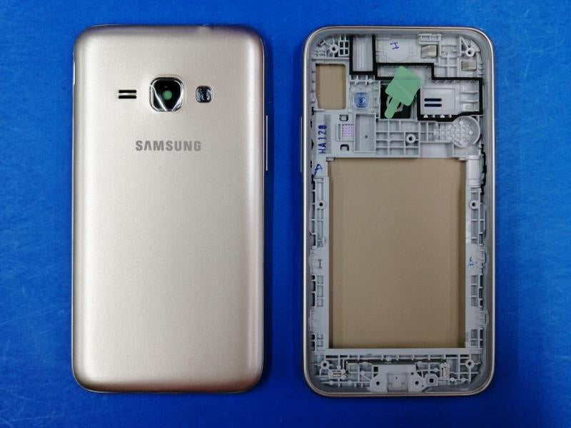 Tapa Samsung Galaxy J1 (2016) J120 - Dorada con Marco