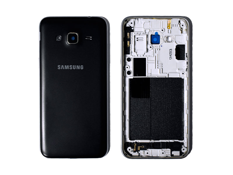 Tapa Samsung Galaxy J3 J300 - Negra con Marco