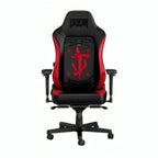 Silla Gaming Noblechairs Hero Edición Doom Cuero Sintético Respirable NBL-HRO-PU-DET - Negro/rojo