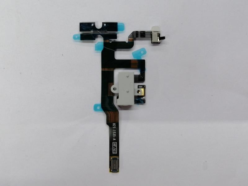 Flex Jack Audio Volumen Micrófono Iphone 4GS 4S A1387 Blanco