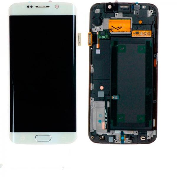 LCD Pantalla Samsung Galaxy S6 Edge Plus G928 Completa con Marco Original - Blanca con Marco