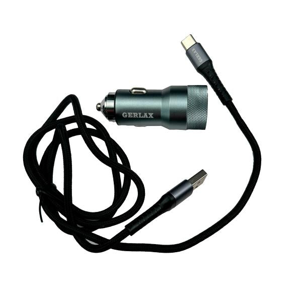 Cargador Cubo Carro GC-15 Gerlax - Blanco Tipo C