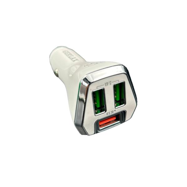Cargador Cubo Carro GC-17 Gerlax - Blanco Micro B