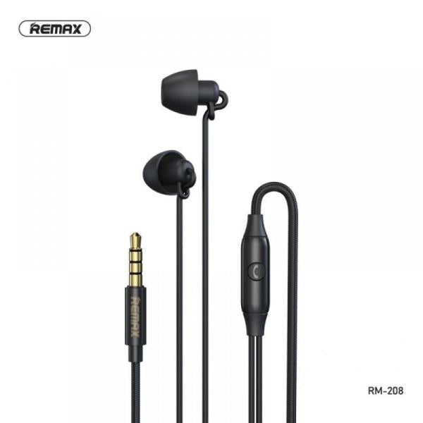 AUDIFONOS MANOS LIBRES RM-208 REMAX NEGRO