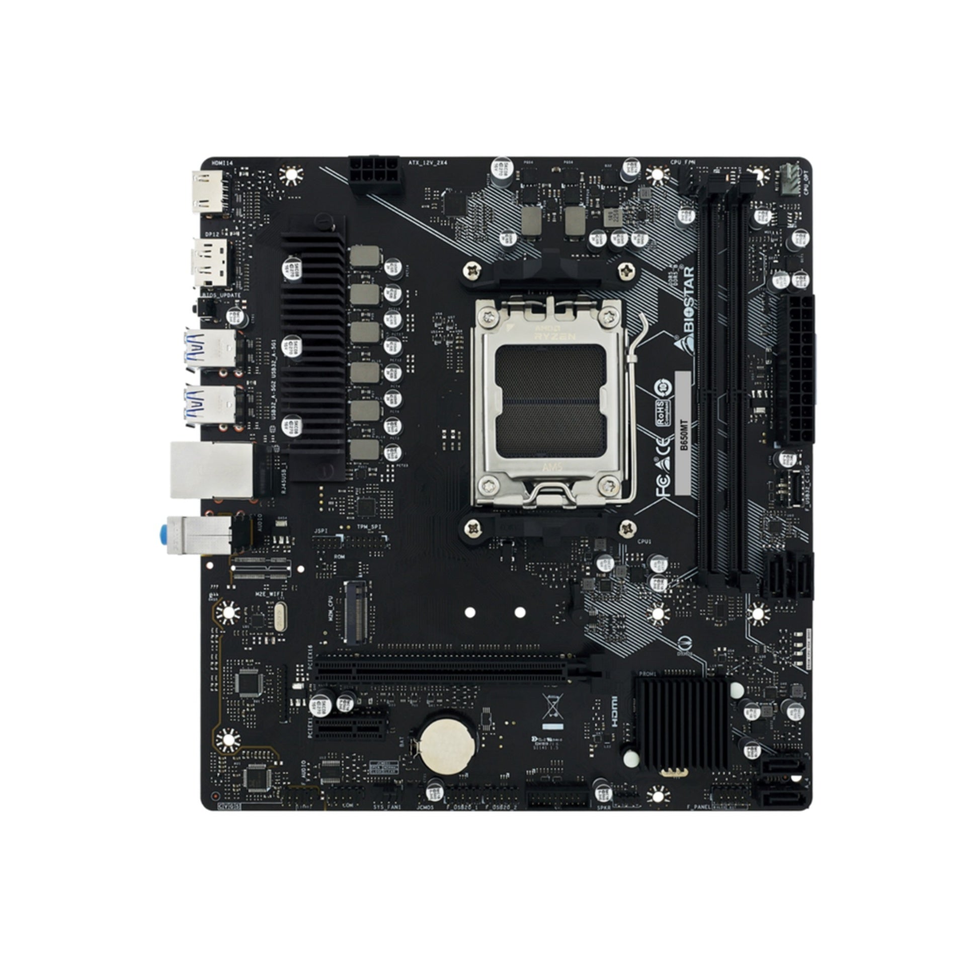 Tarjeta Madre Biostar B650MT AM5 Micro Atx DDR5 - Negro Imagen principal del producto