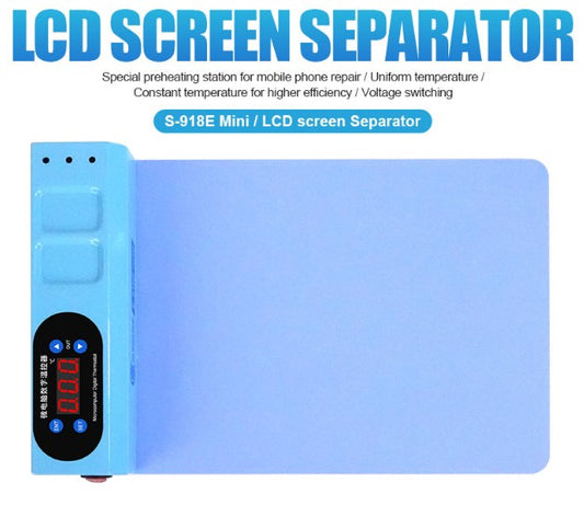 PLANCHA DE CALEFACION DIGITAL PARA SEPARAR SS-918E MINI SUNSHINE CELESTE