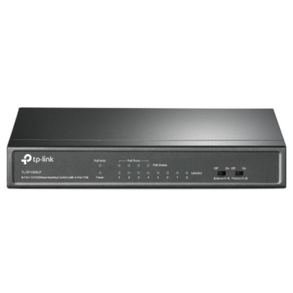 Tp Link Switch 8 puertos RJ45 4 POE TL-SF1008LP no administrable